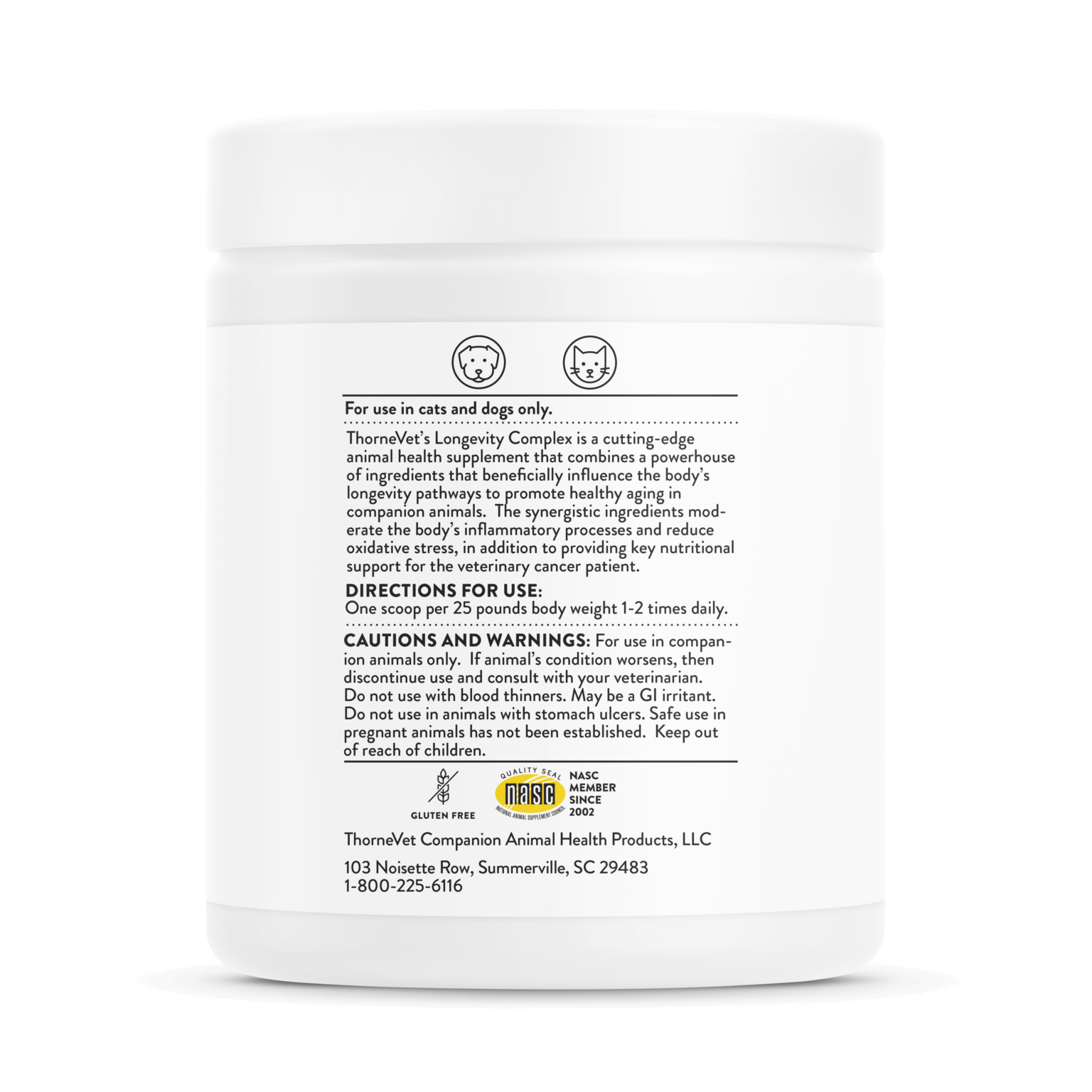 Longevity Complex Powder - Thorne Vet